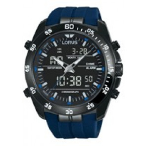 Horlogeband Lorus Z021-X007 / RW631AX9 Rubber Blauw 13mm