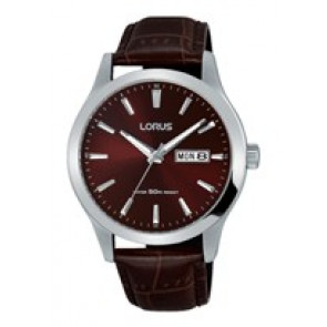 Horlogeband Lorus VX43-X097 / RXN31DX9 / RHG089X Leder Bruin 20mm