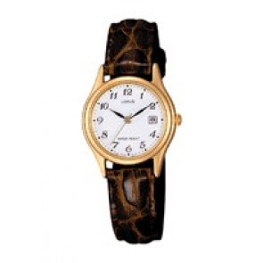 Horlogeband Lorus VX82 X285 / RXT94AX9 Croco leder Bruin