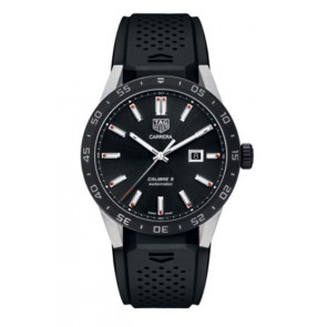 Horlogeband Smartwatch Tag Heuer SAR2A80.FT6049 Rubber Zwart 22mm