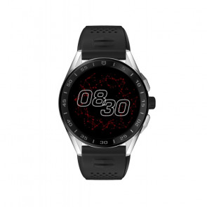 Horlogeband Smartwatch Tag Heuer SAR8A80/0 / FT6045 Rubber Zwart 18mm