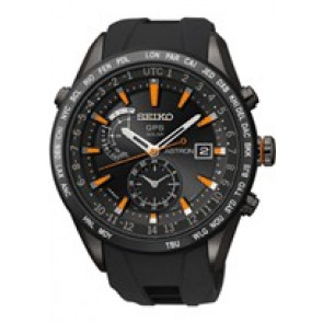 Horlogeband Seiko SAST025G.7X52-0AE0 Rubber Zwart 24mm