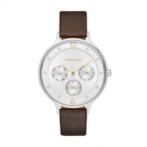 Horlogeband Smartwatch Skagen SKW2394 Leder Bruin 14mm