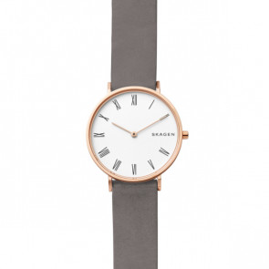 Horlogeband Skagen SKW2674 Leder Grijs 16mm