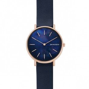Horlogeband Skagen SKW2731 Leder Blauw 16mm