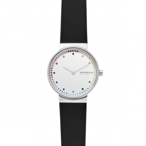 Horlogeband Skagen SKW2836 Leder Zwart 16mm