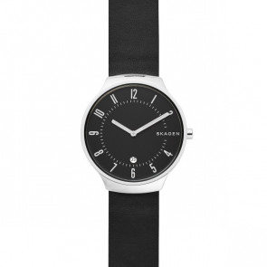 Horlogeband Skagen SKW6459 Leder Zwart 18mm