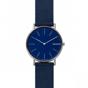 Horlogeband Skagen SKW6481 Leder Blauw 20mm
