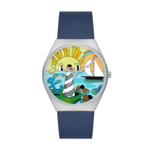 Horlogeband Skagen skw6878 Leder Blauw