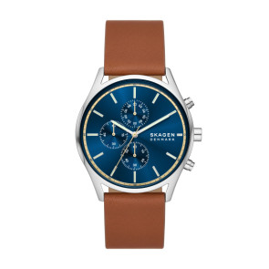 Horlogeband Skagen SKW6916 Leder Cognac 22mm