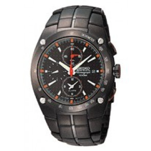 Seiko horlogeband SNA595P1 / 7T62-0ED0 Staal Zwart 15mm