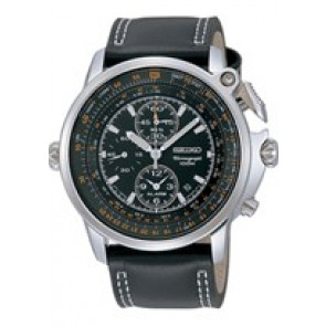 Horlogeband 7T62-0HM0 / SNAB73P1 / 4LP5JB Leder Zwart 24mm