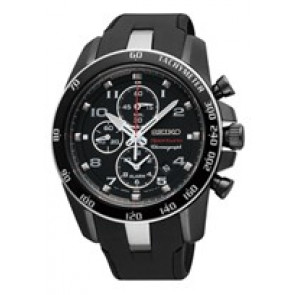 Horlogeband Seiko SNAE89P1 / 7T62-0LC0 Rubber Zwart 21mm