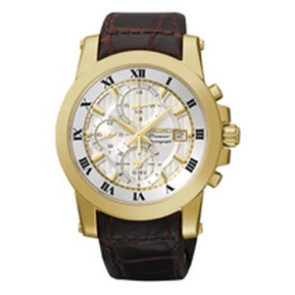 Horlogeband Seiko SNAF30P1 / 7T62-0LE0 Leder Bruin 21mm