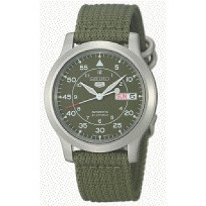 Horlogeband Seiko 7S26-02J0 / SNK805K2 / 4K11JZ Textiel Groen 18mm