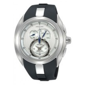 Horlogeband Seiko SNL049P1 / 7L22-0AT0 / 4A581JTR Rubber Zwart 28mm