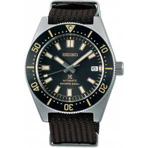 Horlogeband Seiko SPB239J1 / 6R35-00P0 / L0N3013J0 Onderliggend Nylon/perlon Bruin 20mm