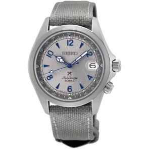 Horlogeband Seiko 6R35-02R0 / SPB355J1 / Alpinist Canvas Grijs 20mm