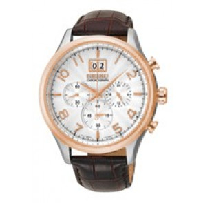 Horlogeband Seiko SPC116P1 / 7T04-0AE0 Leder Bruin 20mm