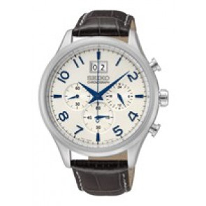 Horlogeband Seiko SPC155P1 / 7T04-0AE0 Leder Zwart 20mm