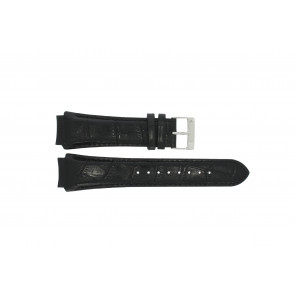 Prisma horlogeband SPECZW21 Leder Zwart 21mm + zwart stiksel