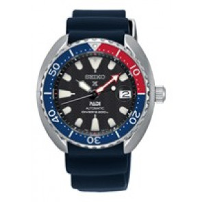 Horlogeband Seiko 4R35-02K0 / SRPC41J1 / R02A012J0 Silicoon Blauw 20mm