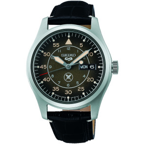 Horlogeband Seiko SRPL31K1 / 4R36 16X0 / 5 Sports / L0PY011J0 Leder Zwart 20mm