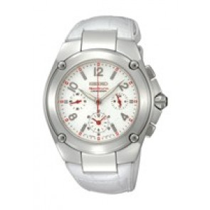 Horlogeband Seiko SRW891P1.7T11-0BC0 / SPORTURA Leder Wit 12mm