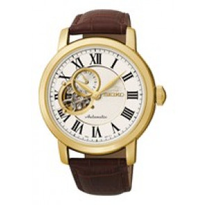 Horlogeband Seiko 4R39-00K0 / SSA232K1 Leder Bruin 18mm