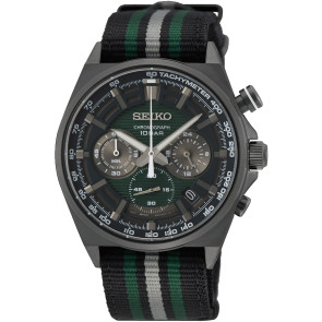 Horlogeband Seiko SSB411P1.8T63-00T0 Onderliggend Nylon/perlon Bi-Color 22mm