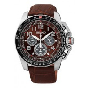Horlogeband Seiko SSC279 Leder Bruin 22mm