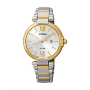 Horlogeband Seiko SUT154P1 / V137-0BB0 / M0VA211C0 Staal Bi-Color 9mm