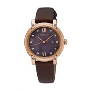 Horlogeband Seiko SXDG88P1 / 7N82-0JM0 / L0GN011P0 Leder Bruin 14mm