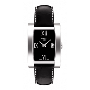 Horlogeband Tissot T0073091605300 Leder Zwart 15mm