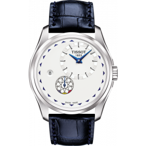 Horlogeband Tissot T0354281603101A / T600042895 Leder Blauw 22mm