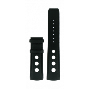 Horlogeband Tissot T044614 / T610029672 Leder Zwart 20mm