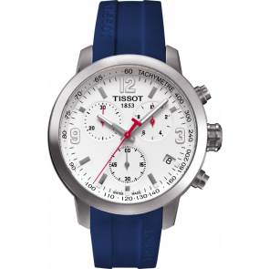 Horlogeband Tissot PRC200 / T0554171701704A / T603038014 Rubber Blauw 19mm
