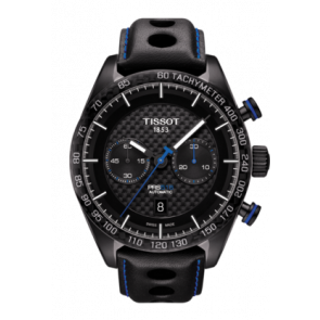 Horlogeband Tissot T1004273620100 / T610037467 Leder Zwart 22mm