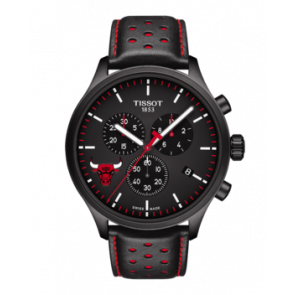 Horlogeband Tissot T1166173605100 / T600041551 Leder Zwart 22mm