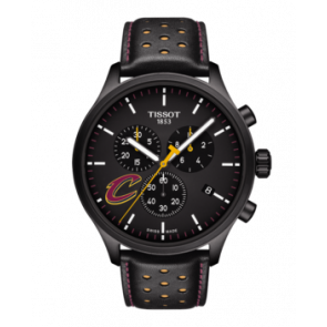 Horlogeband Tissot T1166173605101 / T600041552 Leder Zwart 22mm