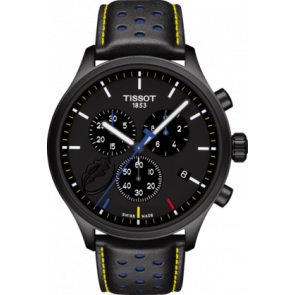 Horlogeband Tissot T1166173605107 / T600041553 Leder Zwart 22mm
