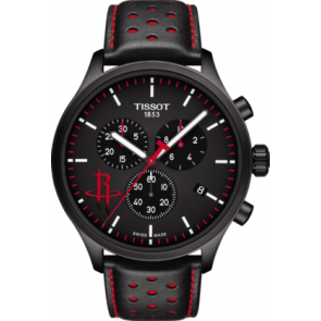 Horlogeband Tissot T1166173605109 / T600041551 Leder Zwart 22mm
