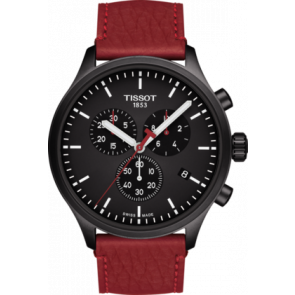 Horlogeband Tissot T1166173605110 / T600044360 Leder Rood 22mm