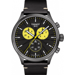 Horlogeband Tissot T1166173605111 / T600044474 Leder Zwart 22mm