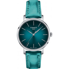 Horlogeband Tissot T604048131 Rubber Turquoise 16mm