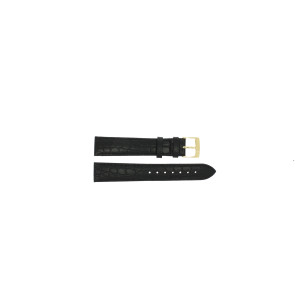 Horlogeband Tissot T600.4531816 / T71340131A / T71240121A / T600013357 Croco leder Zwart 18mm