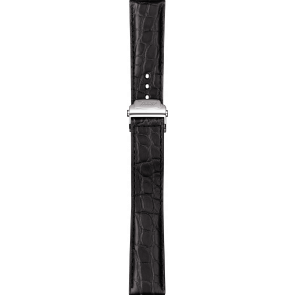 Horlogeband Tissot T600013462 Krokodillenleer Zwart 20mm