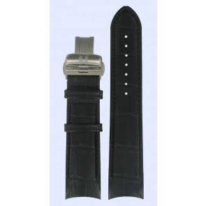 Horlogeband Tissot T0354281605100A / T600041201 Leder Zwart 22mm