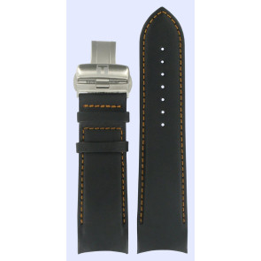 Horlogeband Tissot T600028613 / T600041157 Leder Zwart 24mm