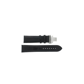 Horlogeband Tissot T0704051641100A / T070405A / T600031625 Leder Zwart 22mm